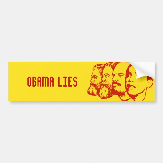OBAMA LIES bumper sticker (Voorkant)