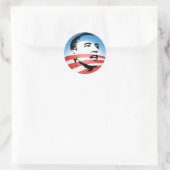 Obama Logo - Duidelijk Ronde Sticker (Tas)