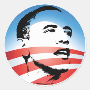 Obama Logo - Duidelijk Ronde Sticker