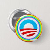 OBAMA LOGO en RAINBOW CIRCLE BUTTON (Voorkant /achterkant)