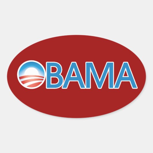 Obama Logo Ovale Sticker (Voorkant)