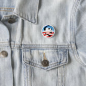 Obama Logo - Plain Ronde Button 3,2 Cm (In situ)