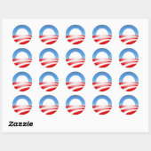 Obama Logo Ronde Sticker (Vel)