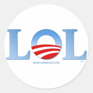 Obama LOL Ronde Sticker