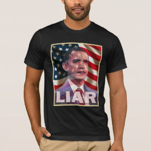 Obama maakt me bang - Hij is een leugenaar T-shirt