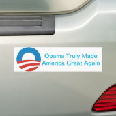 Obama maakte Amerika weer geweldig Bumpersticker (Op auto)