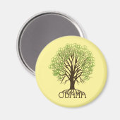 Obama Magnet d'arbre de paix (Recto/Verso)