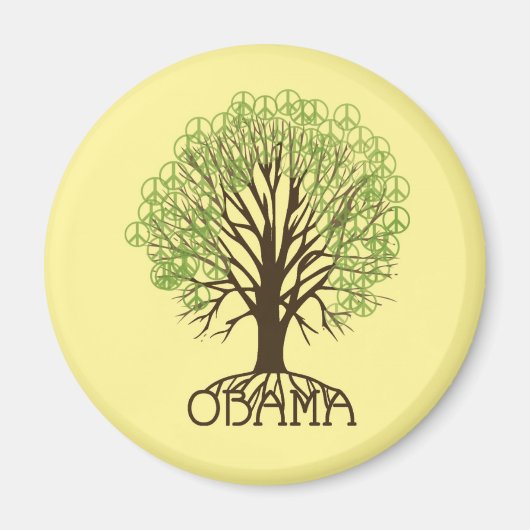 Obama Magnet d'arbre de paix (Devant)