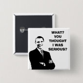 OBAMA MERCHANDISE VIERKANTE BUTTON 5,1 CM (Voorkant /achterkant)