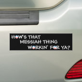 Obama Messiah Thing Bumpersticker (Op auto)