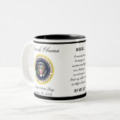 Obama met JFK - Coffee-Mok - Gepersonaliseerd Tweekleurige Koffiemok (Voorkant links)