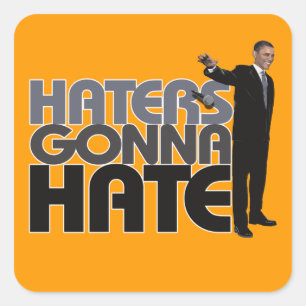Obama Mic Drop - Haters gaan haten Vierkante Sticker