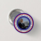 Obama Mini Button - Rood wit en blauw (Voorkant /achterkant)