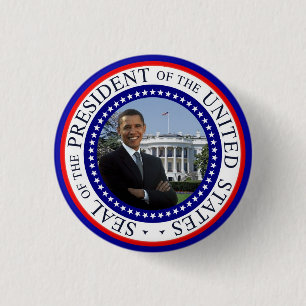 Obama Mini Button - Rood wit en blauw