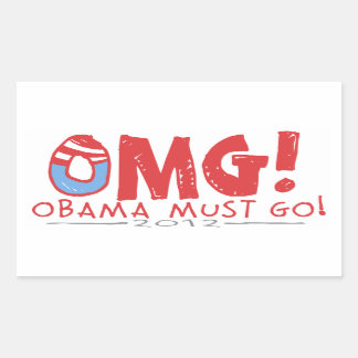Obama moet 2012 gaan rechthoekige sticker