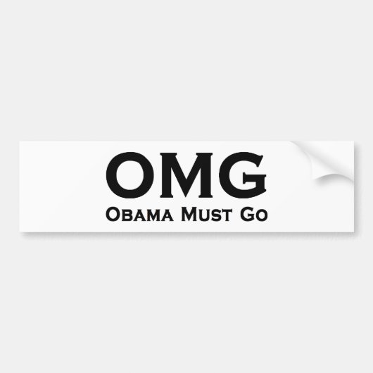 Obama moet anti-Obama gaan Bumpersticker (Voorkant)