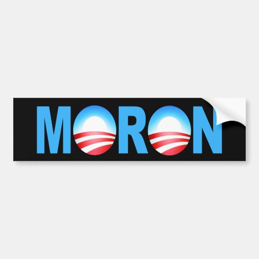 OBAMA MORON BUMPERSTICKER (Voorkant)