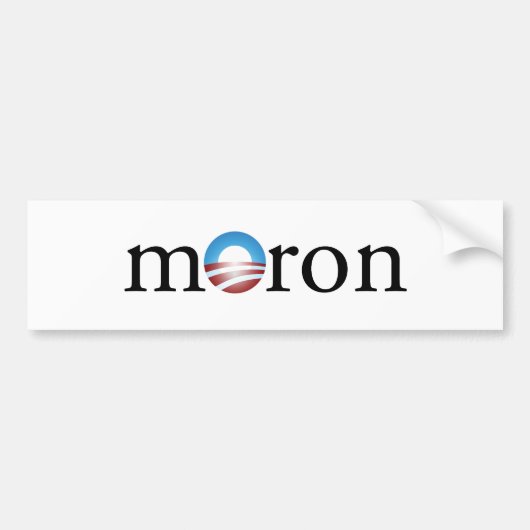 Obama Moron Bumpersticker (Voorkant)