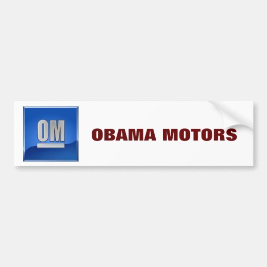 OBAMA MOTORS BUMPERSTICKER (Voorkant)