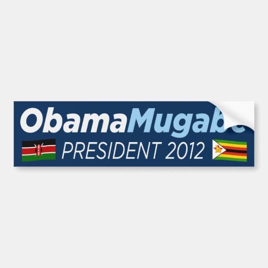 Obama Mugabe 2012 Bumpersticker (Voorkant)