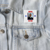 Obama , Nation, Vierkante Button 5,1 Cm (In situ)