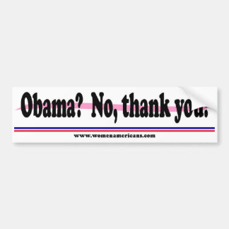 Obama? Nee, bedankt! Bumpersticker