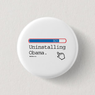OBAMA NIET INSTALLEREN RONDE BUTTON 3,2 CM