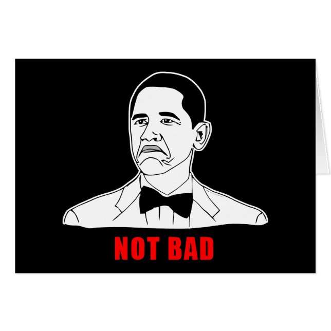 Obama niet slecht meme rage gezichtsveld (Voorkant Horizontaal)