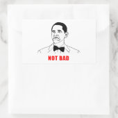 Obama niet slecht meme rage gezichtsveld rechthoekige sticker (Tas)