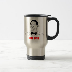 Obama niet slecht meme rage gezichtsveld reisbeker