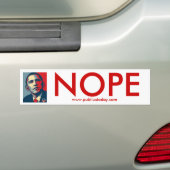 Obama Nope Bumpersticker (Op auto)