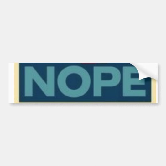 Obama Nope Bumpersticker (Voorkant)