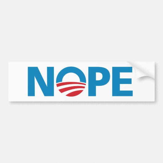 Obama, "NOPE"-Bumpersticker Bumpersticker (Voorkant)