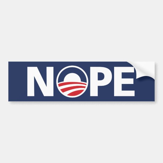 Obama, "NOPE"-Bumpersticker Bumpersticker (Voorkant)
