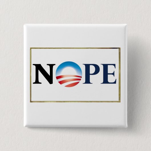 Obama NOPE Button (Voorkant)