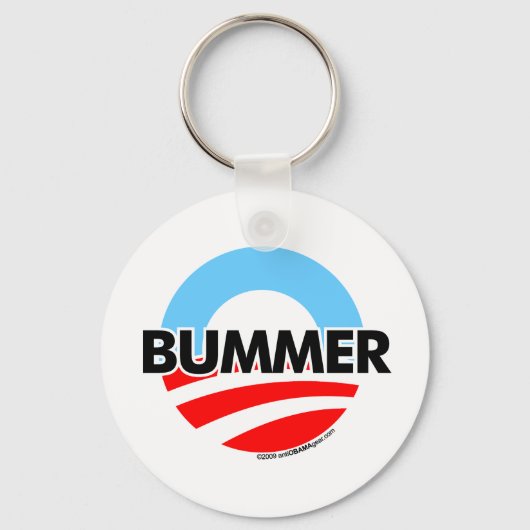 Obama O Bummer Logo Sleutelhanger (Voorkant)
