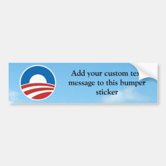 Obama-O Logo met blauw Bumpersticker