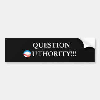 obama_o, VRAAG O'UTHORITY! Bumpersticker