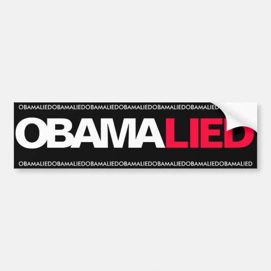OBAMA - OBAMA LIED BUMPERSTICKER (Voorkant)