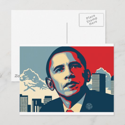 Obama-object Briefkaart (Voorkant / Achterkant)