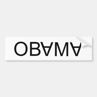 OBAMA ondersteboven, omlaag, omlaag. Bumpersticker