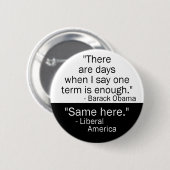 Obama One Term Button (Voorkant /achterkant)