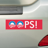 Obama OOPS! Bumpersticker (Op auto)