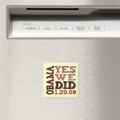 OBAMA OUI NOUS AVONS FAIT 1.20.09 - Aimant carré (In Situ (Lave-vaisselle))