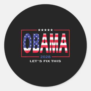 Obama  Patriottische 2028 Politieke Amerikaanse vl Ronde Sticker
