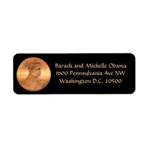 Obama Penny 2012 Etiket