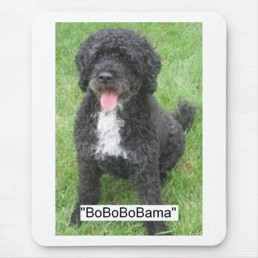 Obama Pet/Portugese waterhond Muismat (Voorkant)
