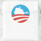 Obama Pinocchio Logo Ronde Sticker (Tas)