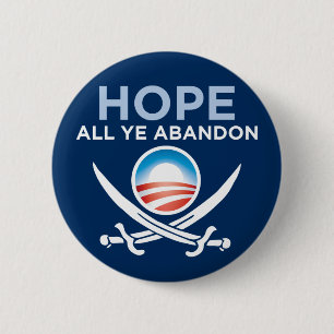 Obama Pirate - Hoop allemaal Ye Abandon Ronde Button 5,7 Cm