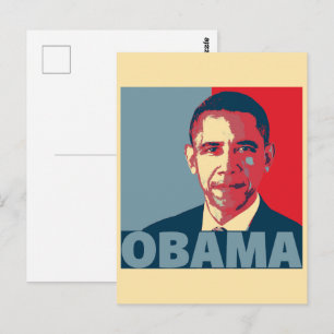 OBAMA POP ART BRIEFKAART